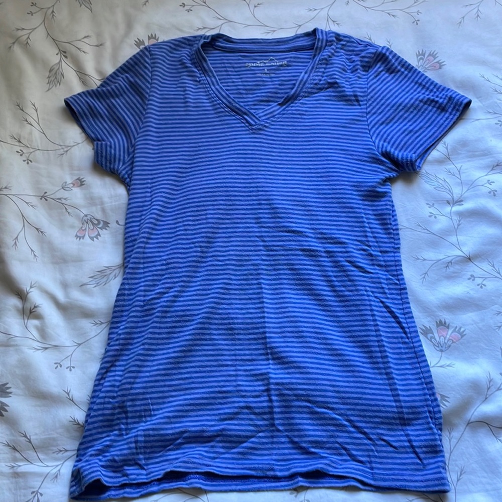 Blue striped T-shirt
